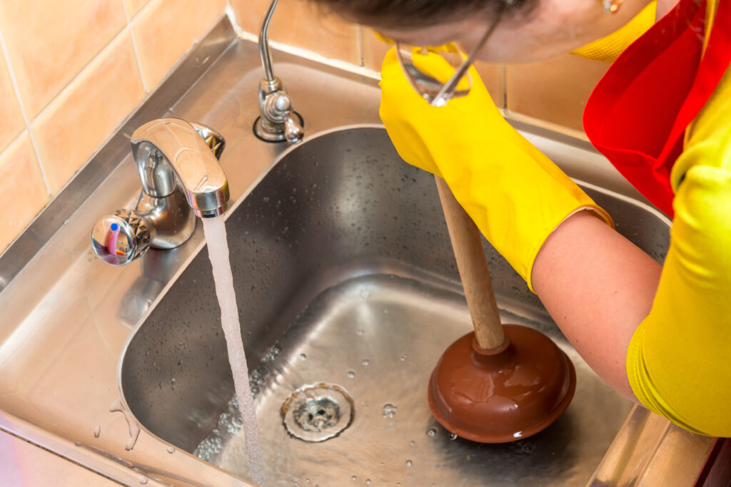 Blocked sink in Kent